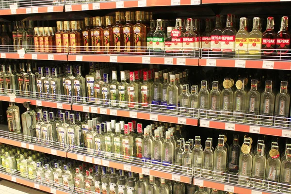 Loja de vodka feita por produtores ucranianos — Fotografia de Stock