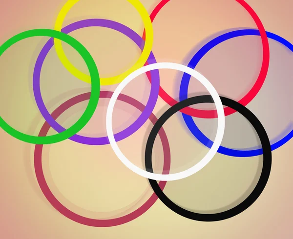 Разноцветные яркие абстрактные кольца — стоковое фото