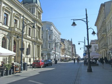 Lodz - Polonya. 22 Temmuz 2019: Lodz 'daki Kutsal Ruh Kilisesi. Kutsal Ruh 'un Çöküşü Kilisesi. Lodz 'da dini bir yer. Polonya kilisesinin güzel mimarisi