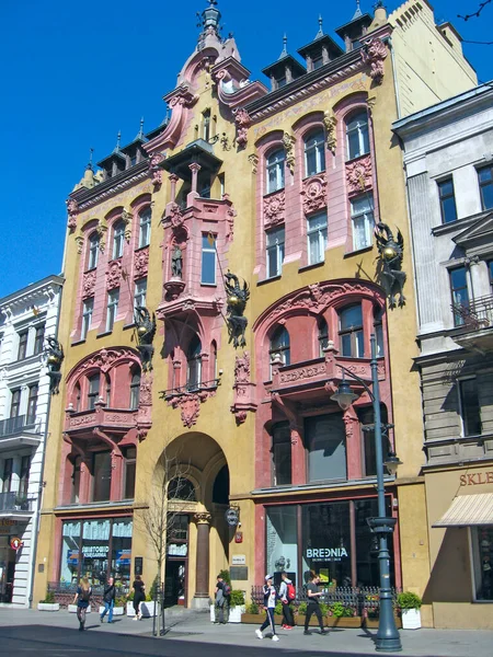 Lodz Polen Juli 2019 Schöne Architektur Von Gebäuden Aus Dem — Stockfoto