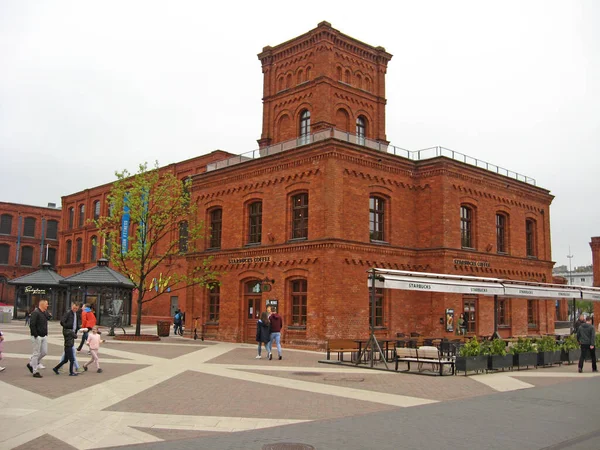 Lodz Polen Juni 2019 Bau Einer Alten Ziegelweberei Lodz Schöne — Stockfoto