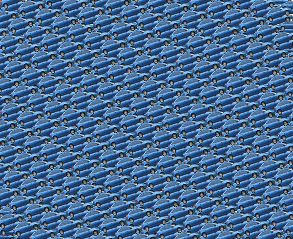 Текстура из синих автомобилей — стоковое фото