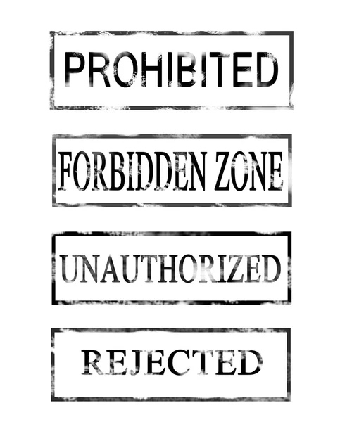 Four prohibited stamps — Stock Photo, Image