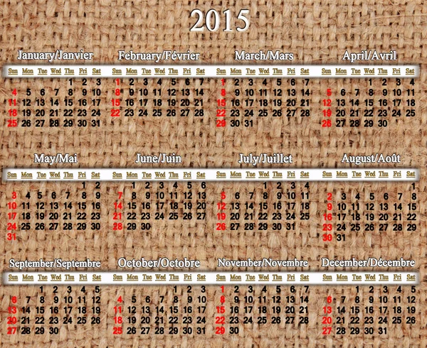 Kalendář na rok 2015 na vyhození — Stock fotografie