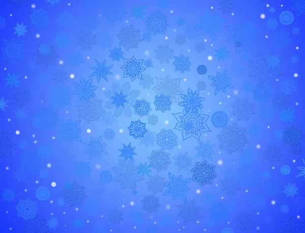 Fabulous snowflakes on the blue background — Stock Photo, Image