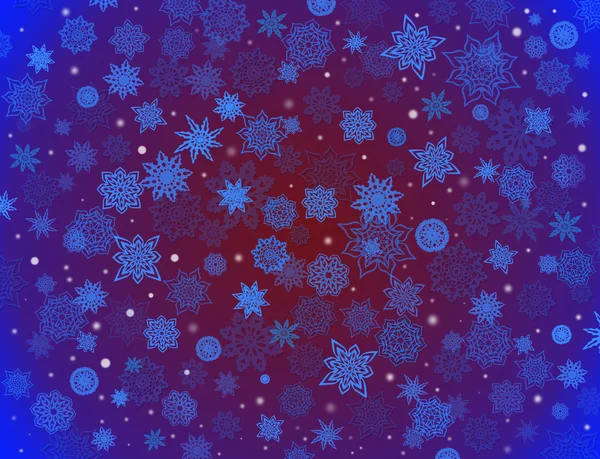 Сказочные снежинки на синем и малиновом фоне — стоковое фото