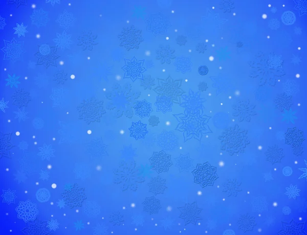 White snowflakes on the blue background — Stock Photo, Image