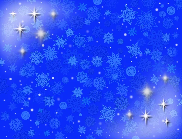 White snowflakes on the blue background — Stock Photo, Image