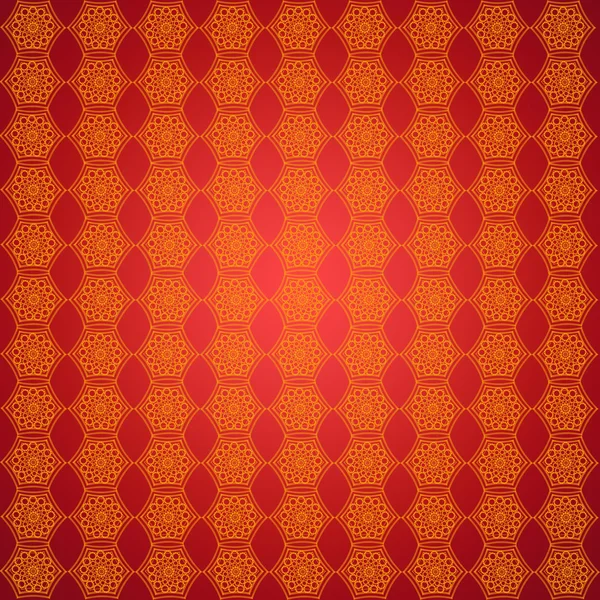 Papéis de parede com padrões abstratos dourados no vermelho — Fotografia de Stock