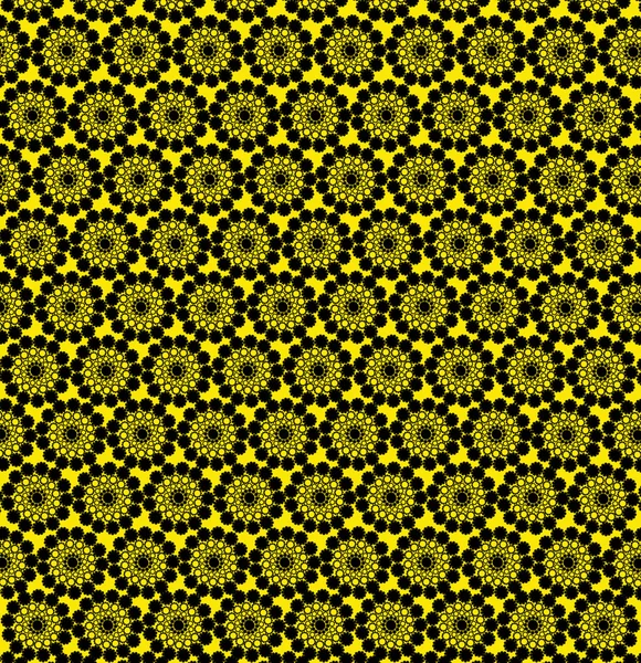 Luxe behang met ronde gele patronen — Stockfoto