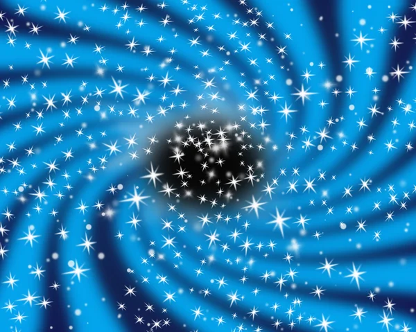 Stars falling out from spiral to black hole — Stock Photo, Image