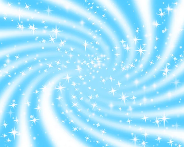 Gwiazdy i płatki śniegu wypadnięciem z spirala — Zdjęcie stockowe