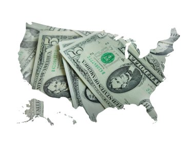 dolar yapılan ABD Haritası