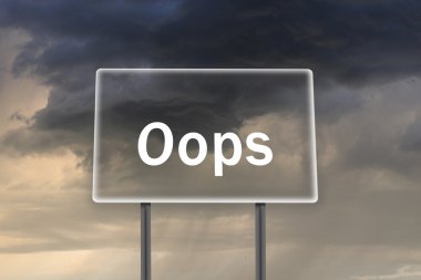 billboard yazıt ile oops gök gürültüsü-fırtına ile