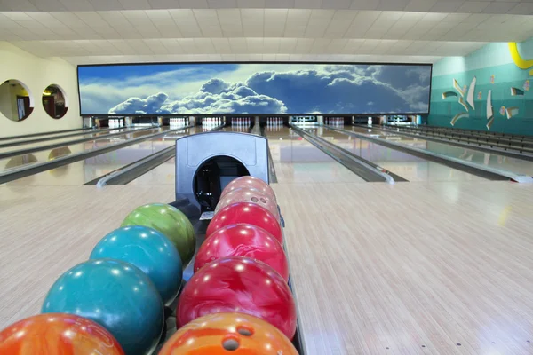 Ball in ready for bowling — Stock Photo, Image