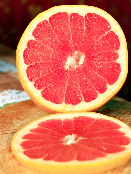 Grapefruit red cut by piece — Stock Photo, Image