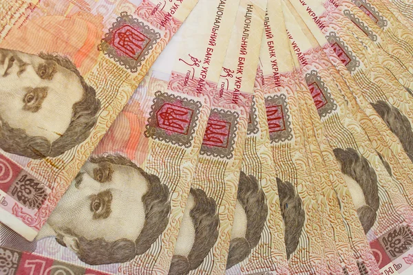 Des billets ukrainiens de cent hryvnia — Photo