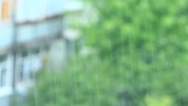 il pleut derrière la fenêtre 