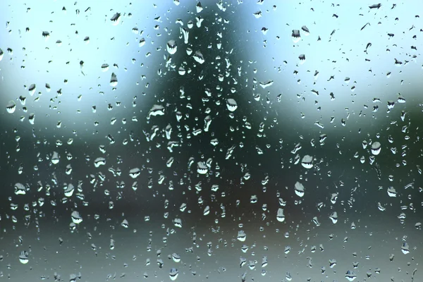 Droplets of water on glass — Stock Photo, Image