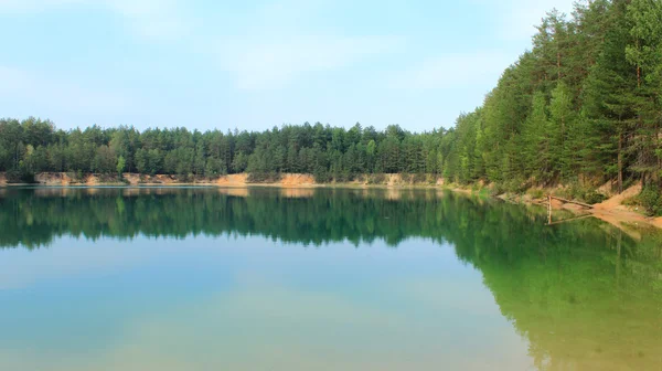 Lac pittoresque dans la forêt — Photo