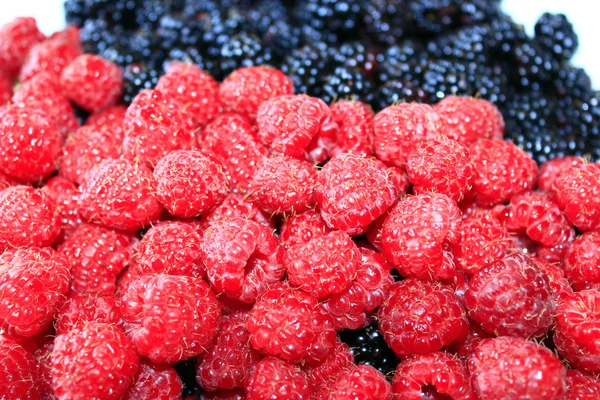Blackberries and raspberries — Stock Photo, Image