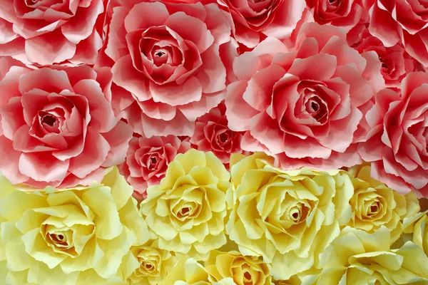 Rose fatte di carta colorata — Foto Stock