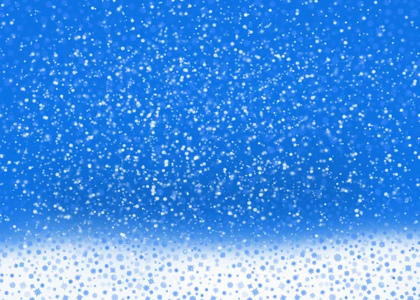 Fabulosos copos de nieve cayendo al suelo — Foto de Stock