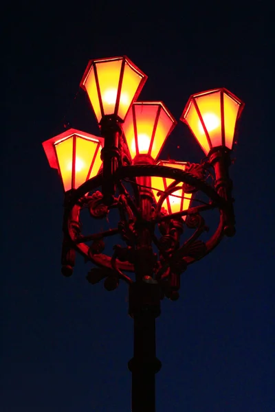 Bright lanterns in the darkness — Stock Photo, Image