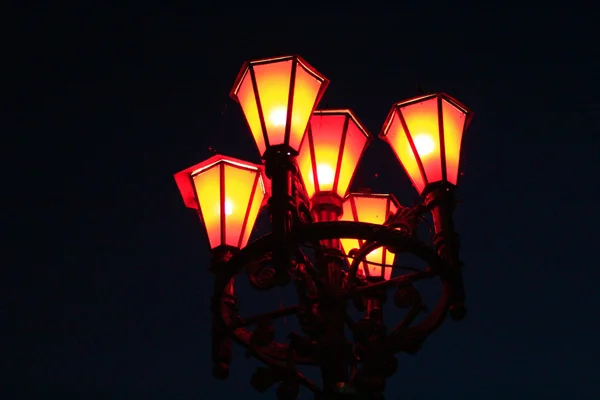 Bright lanterns in the darkness — Stock Photo, Image