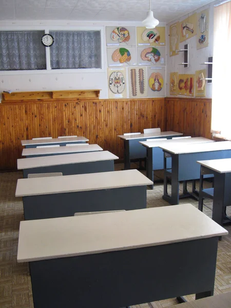 Classroom of anatomy with desks — Stock Photo, Image