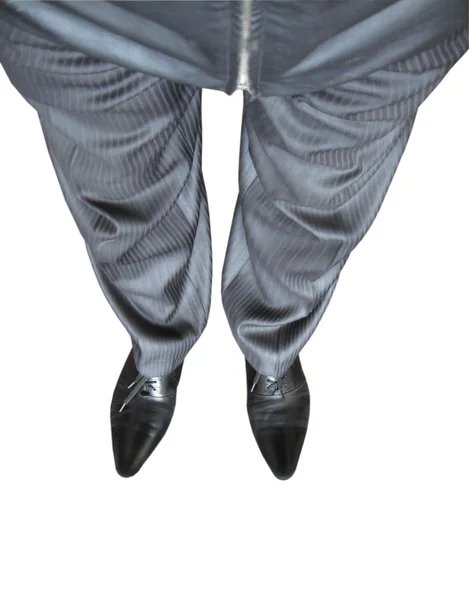 Az ember lába elszigetelt divatos nadrág — Stock Fotó