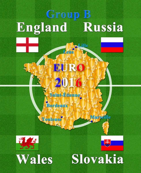 Euro 2016 Gruppe b — Stockfoto