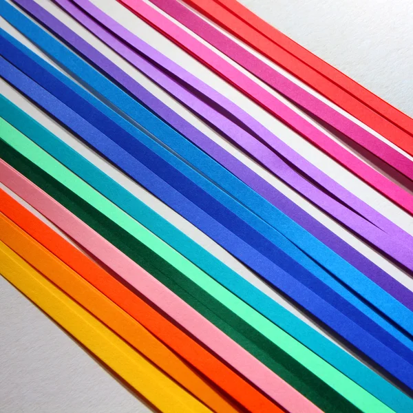Listras estreitas multi-coloridas para decoração — Fotografia de Stock