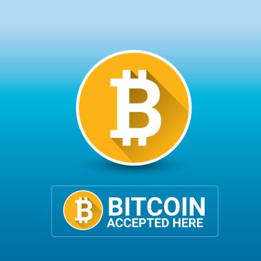 Bitcoin simge vektör. bitcoin simgesi