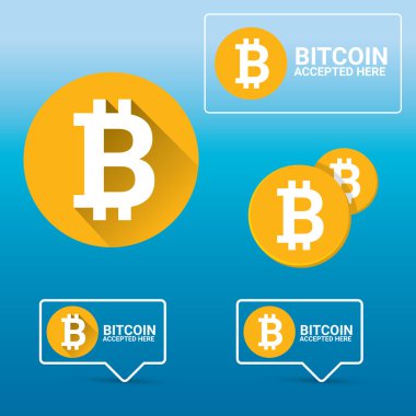 Bitcoin simge vektör. bitcoin simgesi