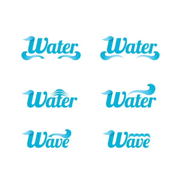 Blue wave logotyp designelement. abstrakt våg — Stock vektor