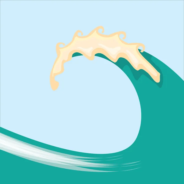 Hatalmas óceán hullám szörfözés — Stock Vector