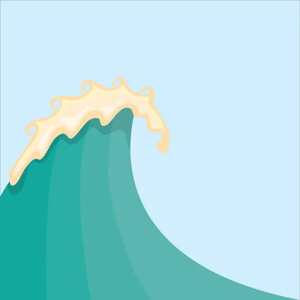 Huge ocean wave for surfing — Stock Vector