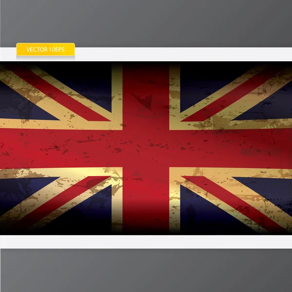 Storbritannien grunge flagga. — Stock vektor