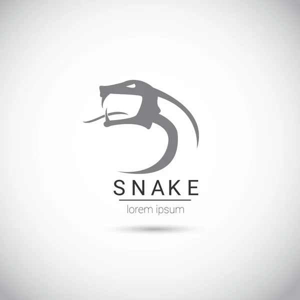 Vector serpiente simple logotipo negro elemento de diseño . — Vector de stock