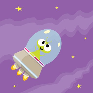 UFO. uzaylı vektör. uçan daire