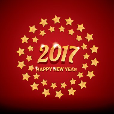 mutlu yeni yıl 2017 vektör arka plan