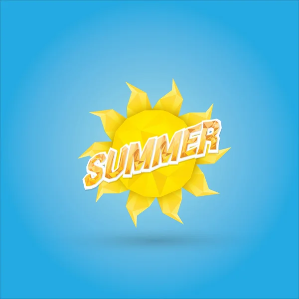 Etiqueta de verano vector. icono de verano con sol . — Archivo Imágenes Vectoriales