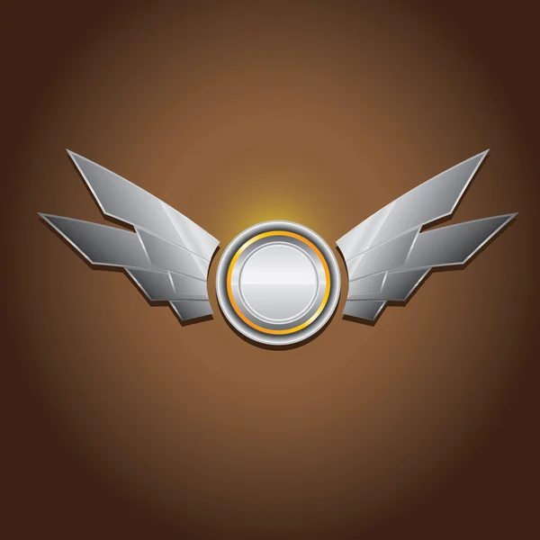 Vector metalen auto, motorfiets badge — Stockvector