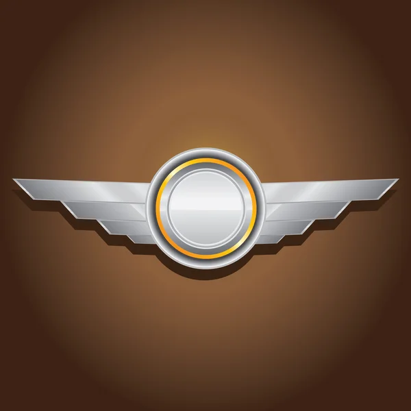 Vector metálico automotriz, insignia de motocicleta — Archivo Imágenes Vectoriales