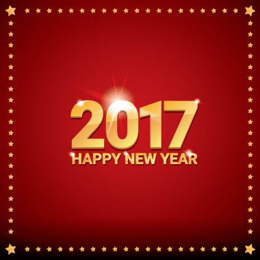 mutlu yeni yıl 2017 vektör arka plan