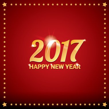 mutlu yeni yıl 2017 vektör arka plan