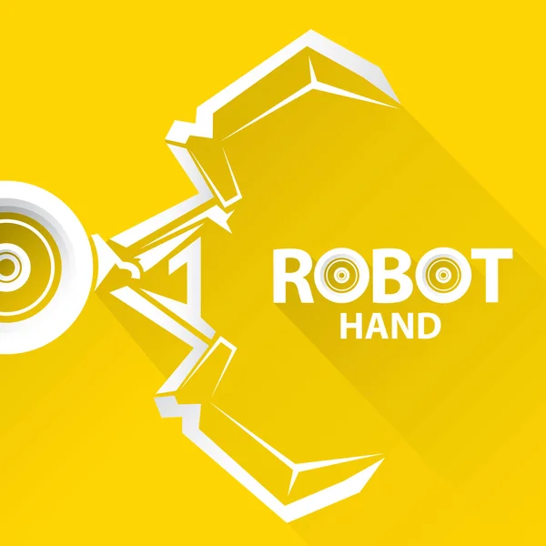 Vector brazo robótico símbolo. mano robot . — Vector de stock