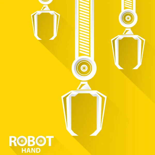 Vector robotarm symbool. robot hand. — Stockvector