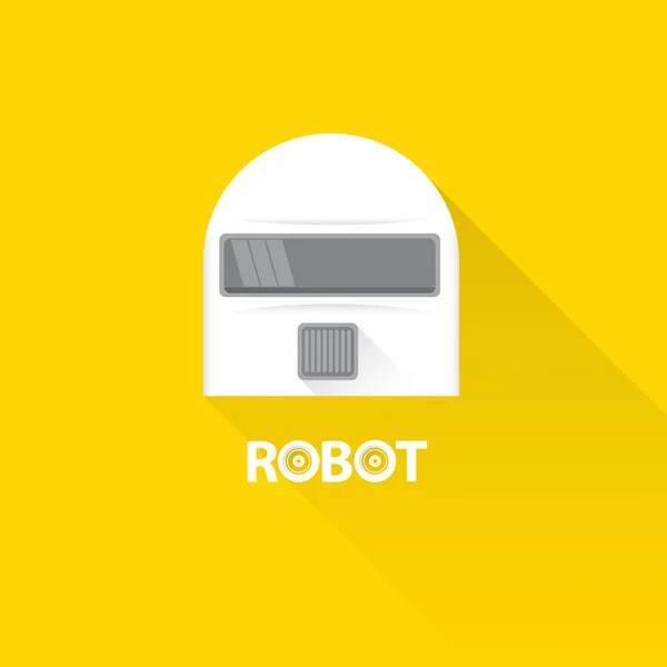 Grappige robot hoofd logo ontwerp — Stockvector